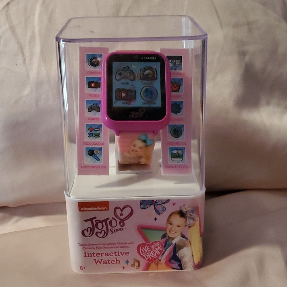 NEW NIB JoJo Siwa Pink Touchscreen Interactive Smart Watch Model‎ JOJ4128AZ